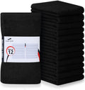 Utopia Towels Kitchen Bar Mops, Pack of 12, 16x19 in, 100% Cotton, Black
