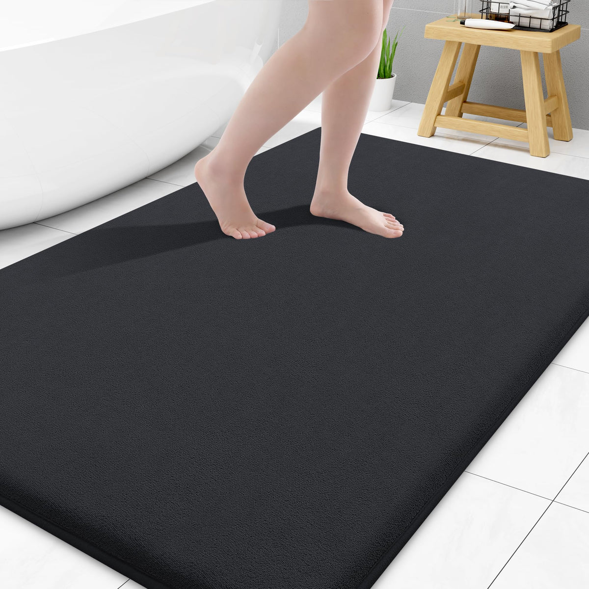 Smiry Memory Foam Bath Mat 30x20, Extra Soft and Absorbent Bathroom Rugs