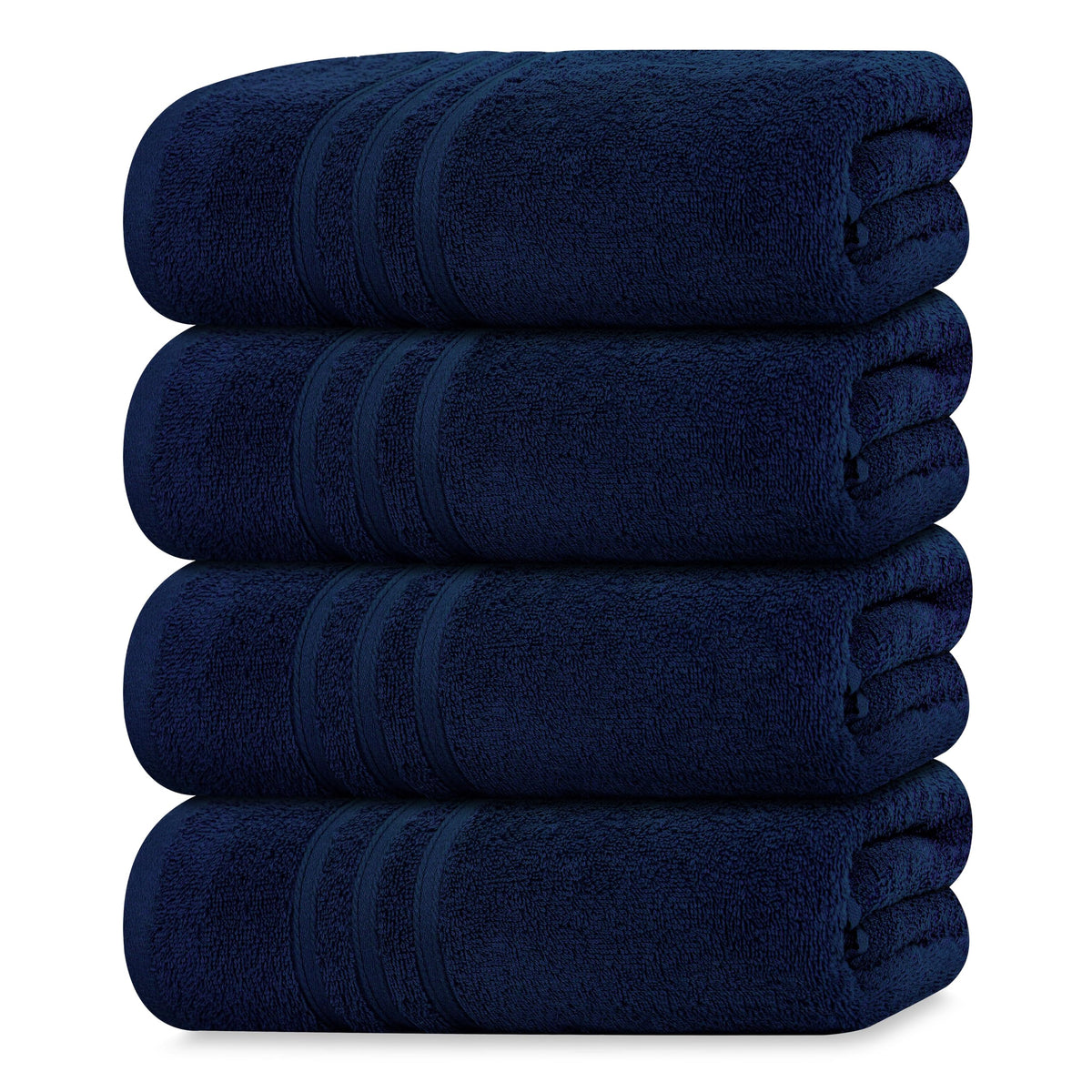 Tens Towels 4 Piece Bath Towels 27x54 Inches, White