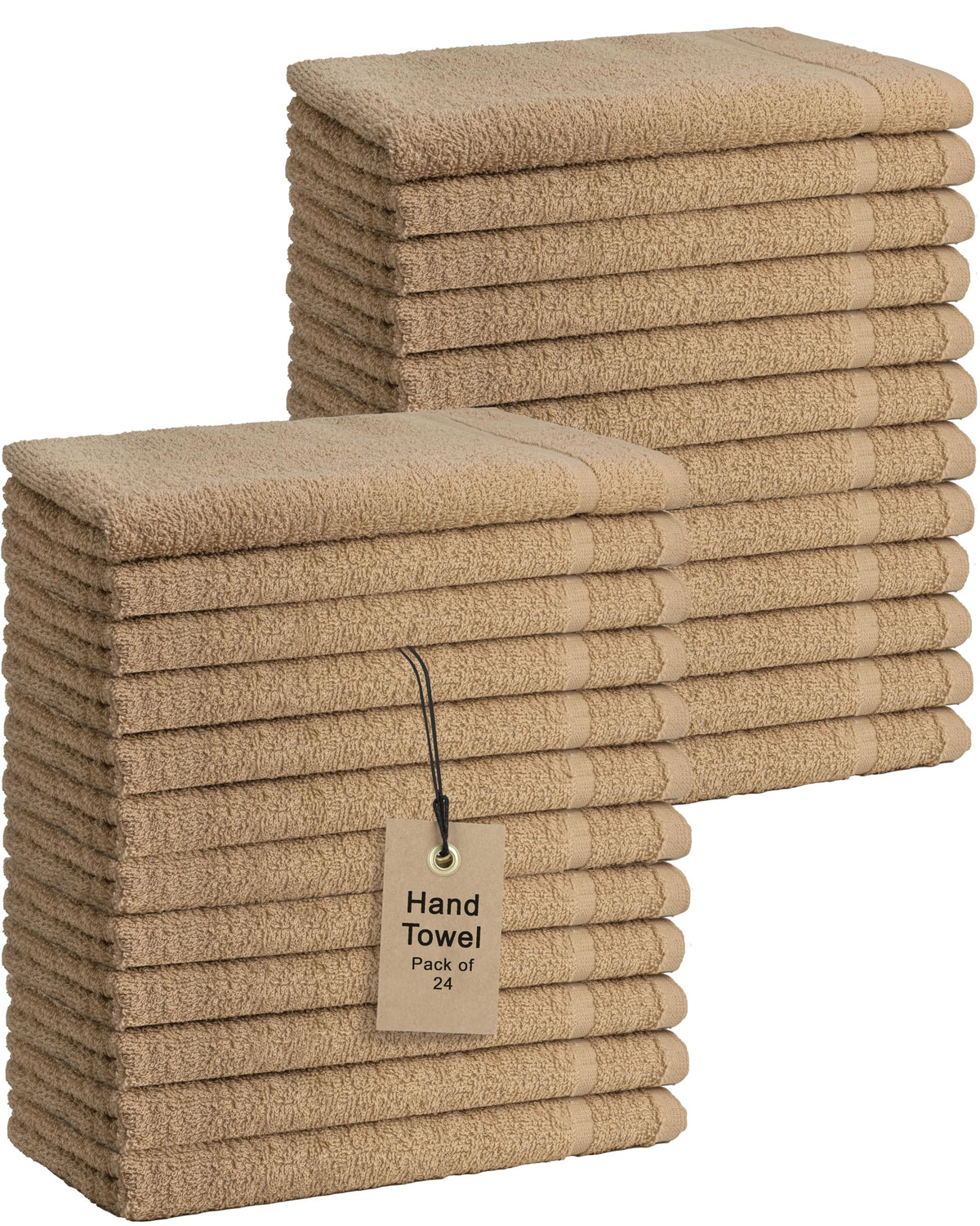 Basic Hand Towels 16x26 Inches – Pack of 12 – White Color – Soft and Absorbent Multipurpose Cotton Towels for Bathroom, Spa, Gym, Salon, Hotel, and Everyday Use
