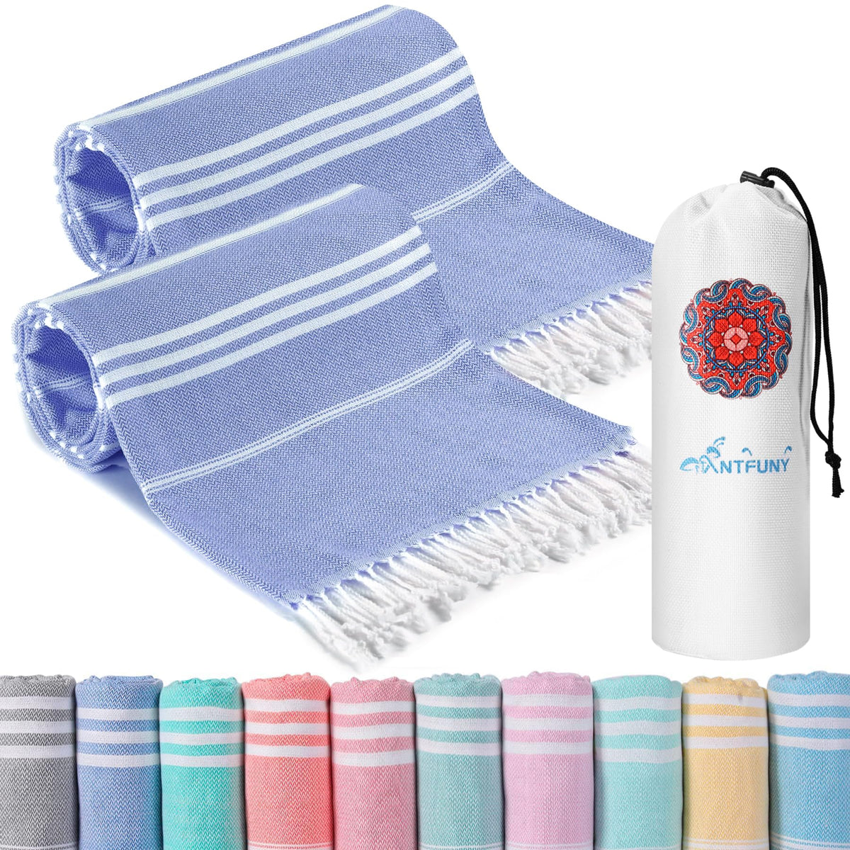 Turkish Beach Towels Vacation Essentials Quick Dry Sand Free Soft Absorbent Adult Oversized Bath Pool Swim Long Towel Lightweight Thin Fast Drying Over The Chair Towel Sand Repellent Anti Yellow