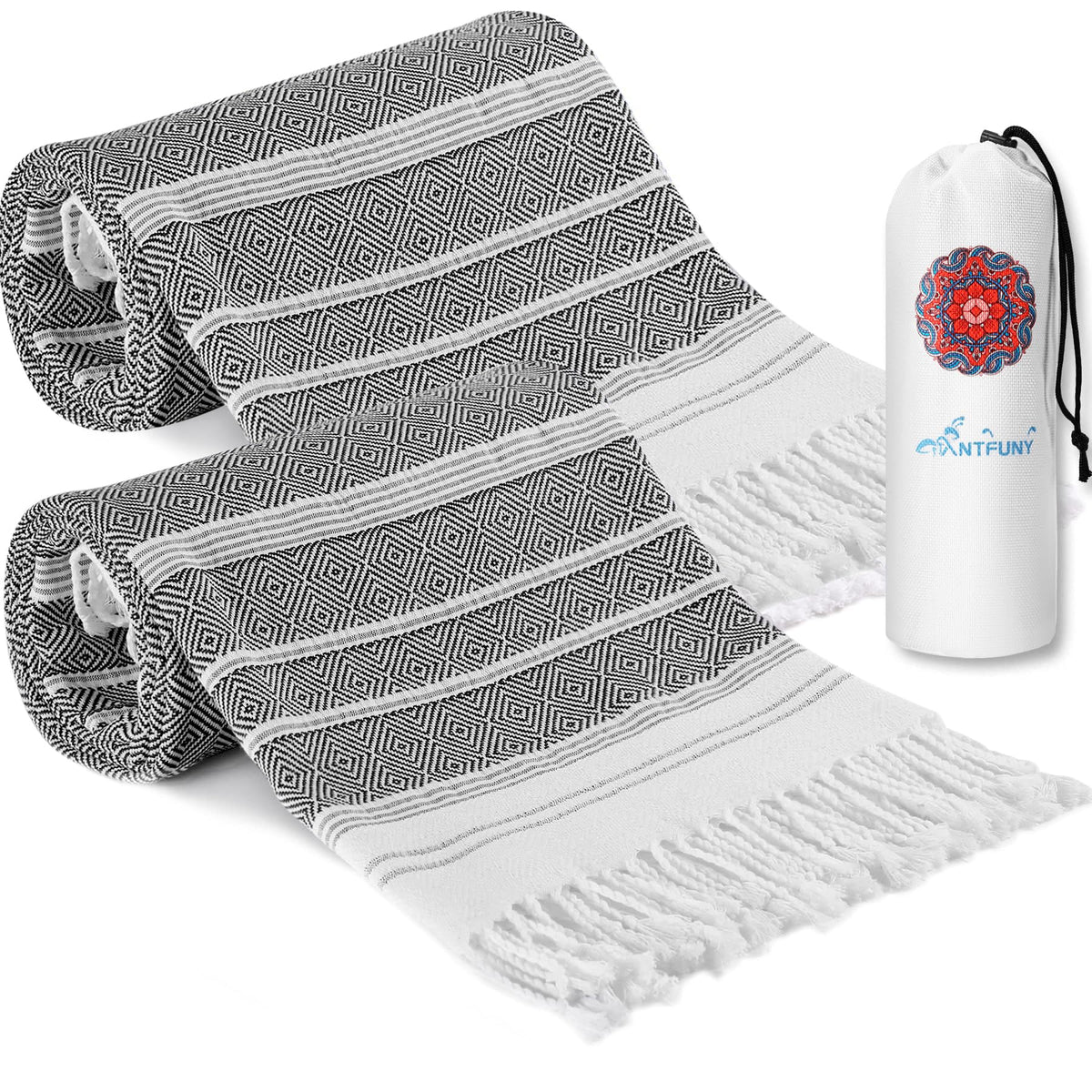Turkish Beach Towels Vacation Essentials Quick Dry Sand Free Soft Absorbent Adult Oversized Bath Pool Swim Long Towel Lightweight Thin Fast Drying Over The Chair Towel Sand Repellent Anti Yellow