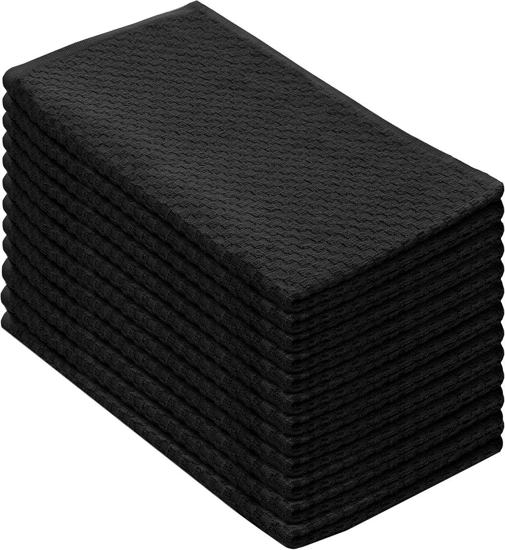 COTTON CRAFT Amazing Kitchen Towel - 12 Pack 100% Cotton Waffle Terry Towel