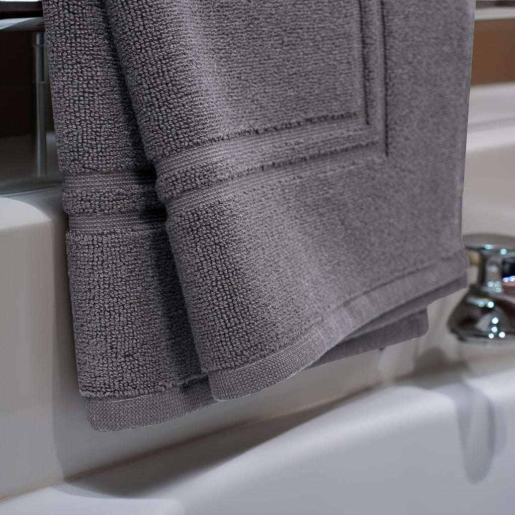 Tens Towels 2 Piece Bath Mats 20 x 32 Inches, Dark Grey