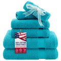 American Veteran Towel, 100% Cotton Turkish Bath Towels for Bathroom 4 Pack, 27x54 Extra Large Premium Soft Drying Bathroom Towels, Navy Blue