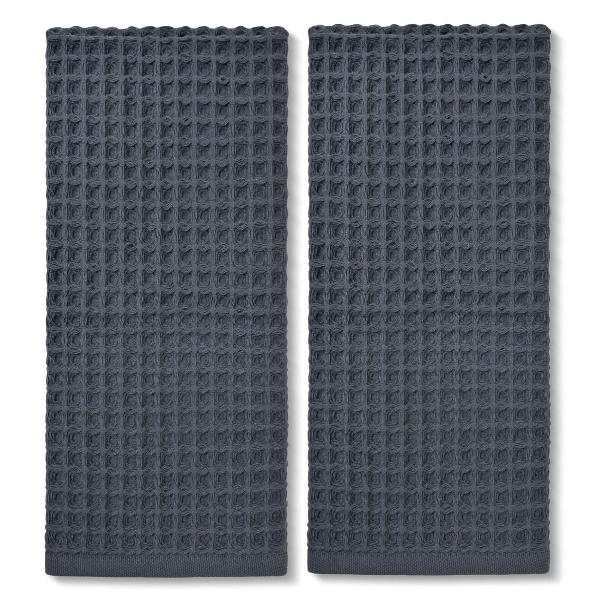 Jacquotha Waffle Hand Towels 2-Piece (Mist White) – Cotton, Quick Dry, Lint Free, 13” x 29”