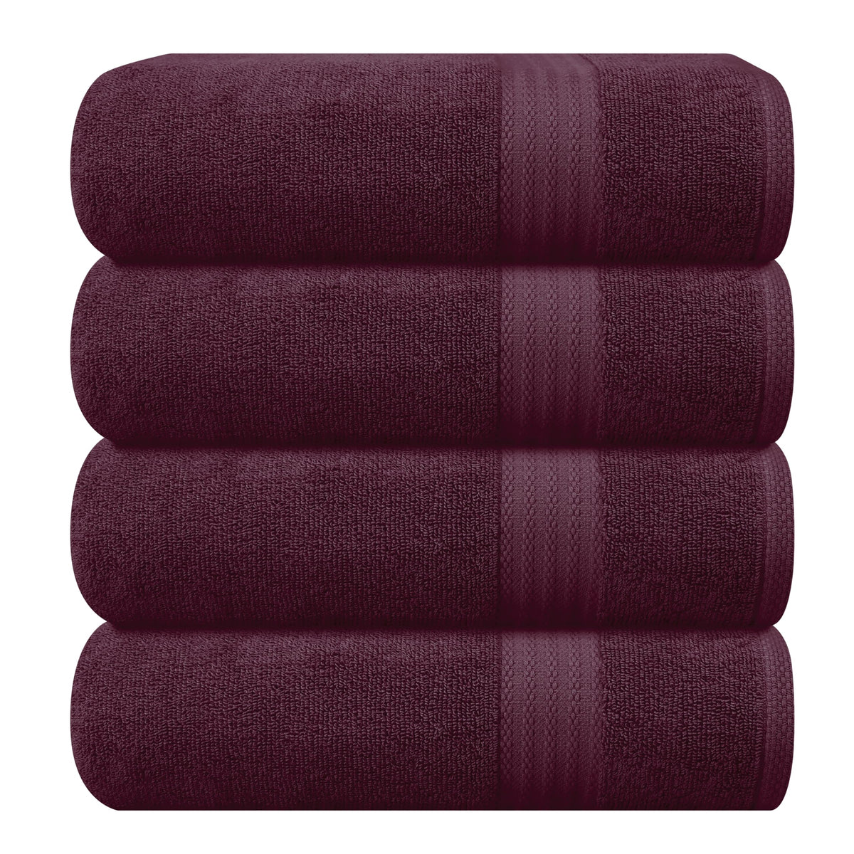 GLAMBURG Ultra Soft 8-Piece Towel Set - 100% Pure Ringspun Cotton, Contains 2 Oversized Bath Towels 27x54, 2 Hand Towels 16x28, 4 Wash Cloths 13x13 - Ideal for Everyday use, Hotel & Spa - Black