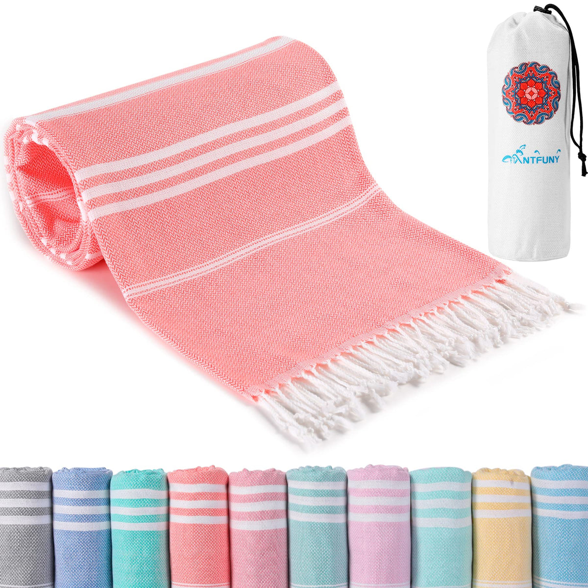 Turkish Beach Towels Vacation Essentials Quick Dry Sand Free Soft Absorbent Adult Oversized Bath Pool Swim Long Towel Lightweight Thin Fast Drying Over The Chair Towel Sand Repellent Anti Yellow