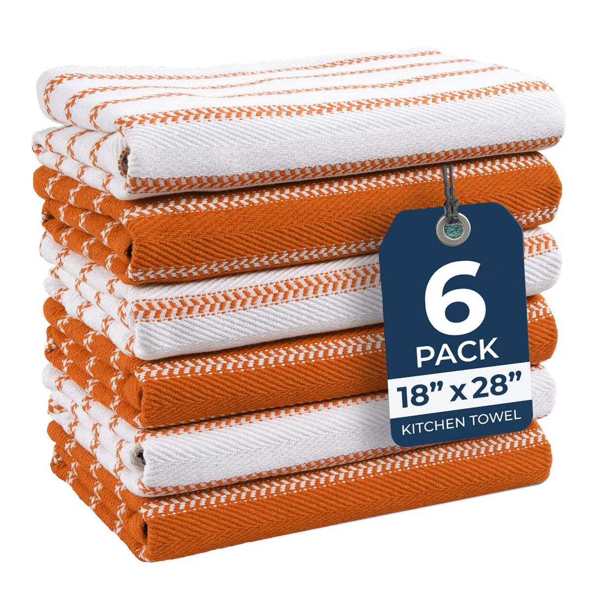LANE LINEN Dish Towels for Kitchen 100% Cotton Tightly Woven 6 Pack - Olive