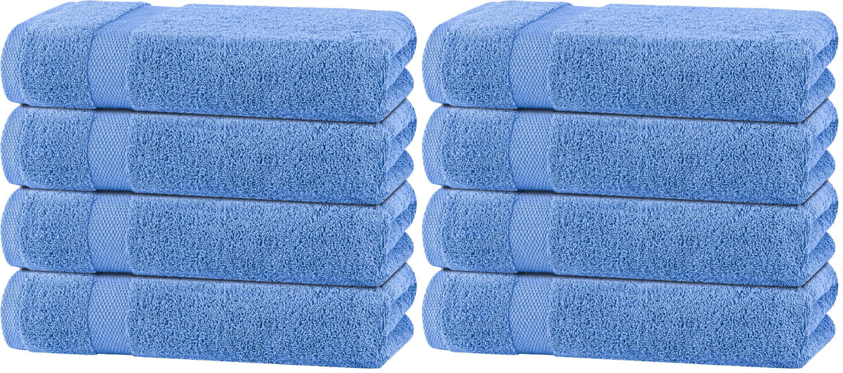 Wealuxe White Bath Towels Set of 4 — 27 x 54 Inch, 100% Ring Spun Cotton 650GSM, Extra Absorbent, Soft White Towels for Bathroom, Shower, Hotel, Spa