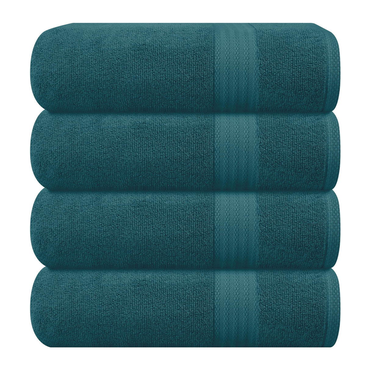 GLAMBURG Ultra Soft 8-Piece Towel Set - 100% Pure Ringspun Cotton, Contains 2 Oversized Bath Towels 27x54, 2 Hand Towels 16x28, 4 Wash Cloths 13x13 - Ideal for Everyday use, Hotel & Spa - Black