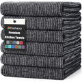 Homaxy 380 GSM Cotton Premium Kitchen Towels 6 Pack, 18"x 28", Khaki