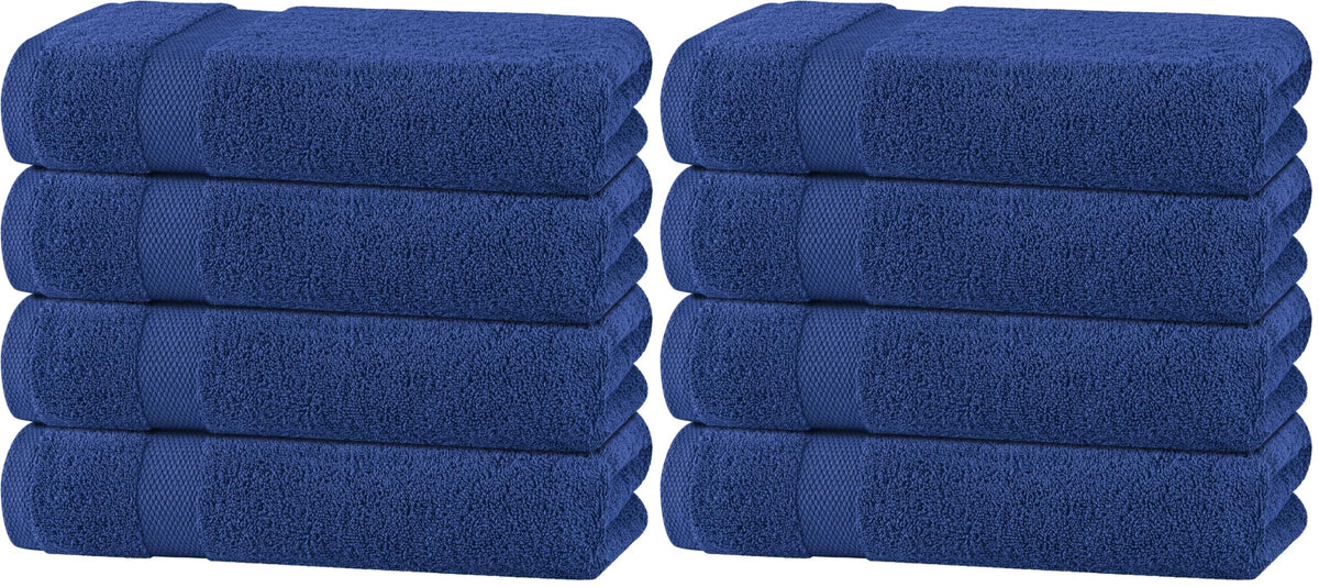 Wealuxe White Bath Towels Set of 4 — 27 x 54 Inch, 100% Ring Spun Cotton 650GSM, Extra Absorbent, Soft White Towels for Bathroom, Shower, Hotel, Spa