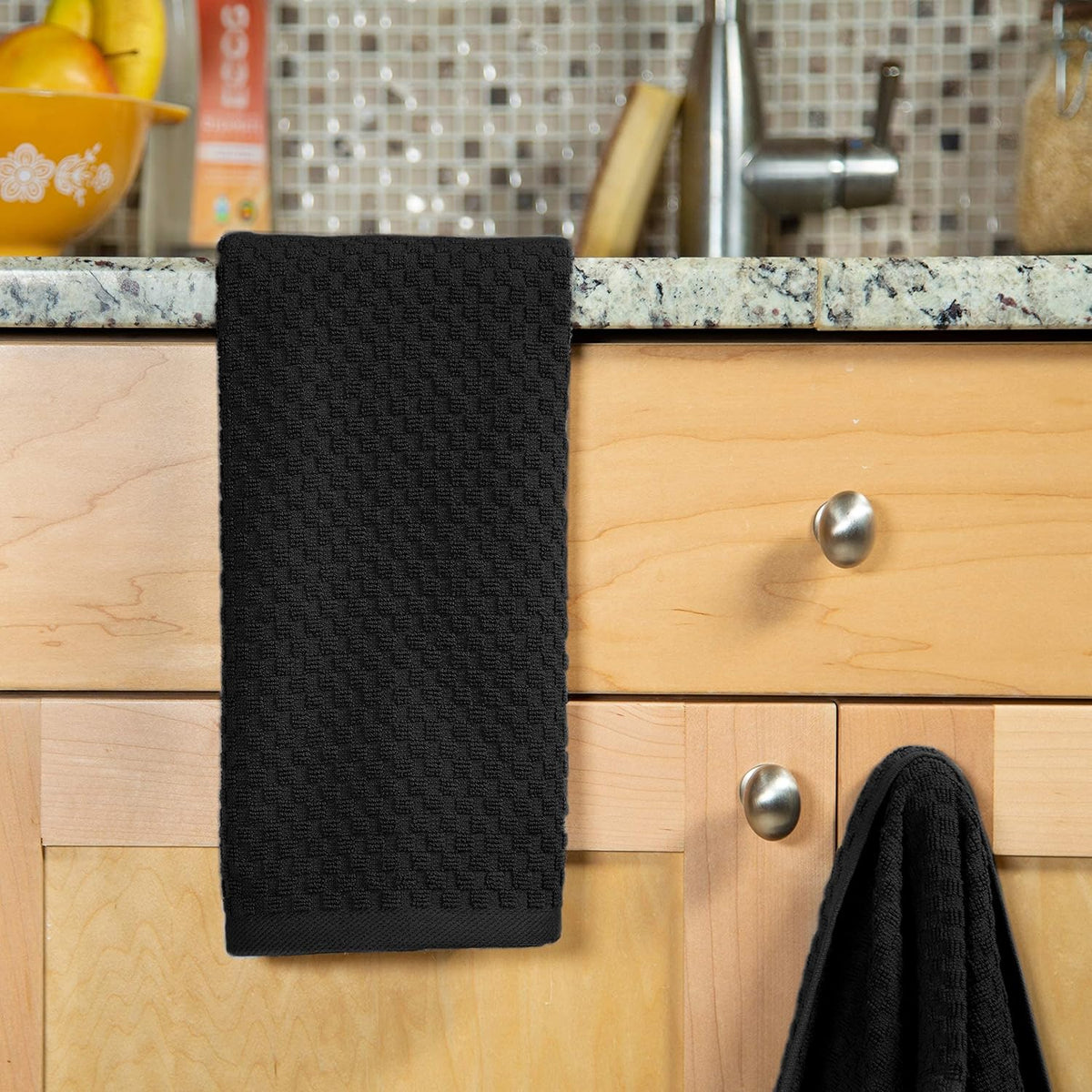 COTTON CRAFT Amazing Kitchen Towel - 12 Pack 100% Cotton Waffle Terry Towel