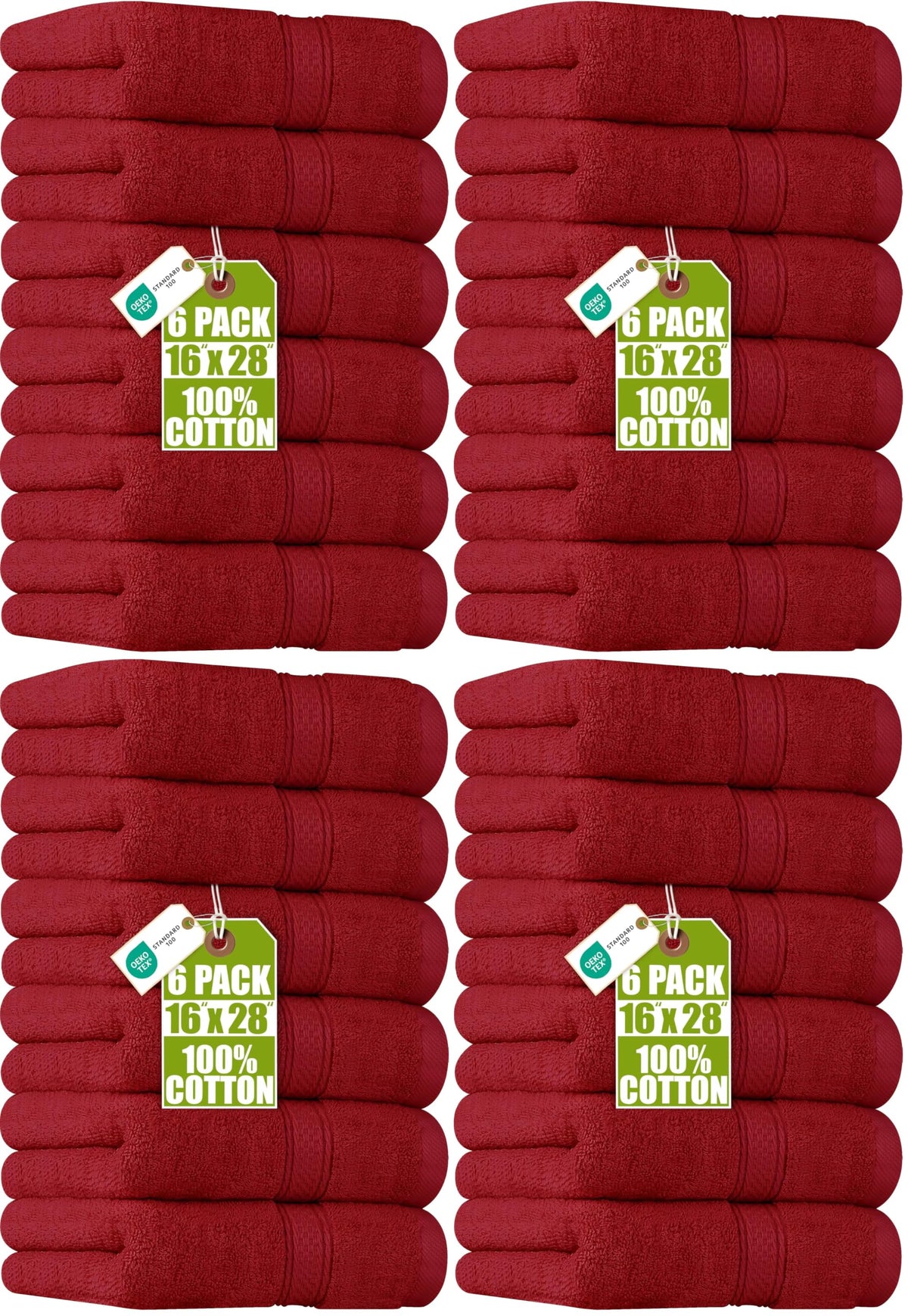 Utopia Towels 6 Pack Premium Hand Towels, 16x28 in, 600 GSM Cotton, Grey