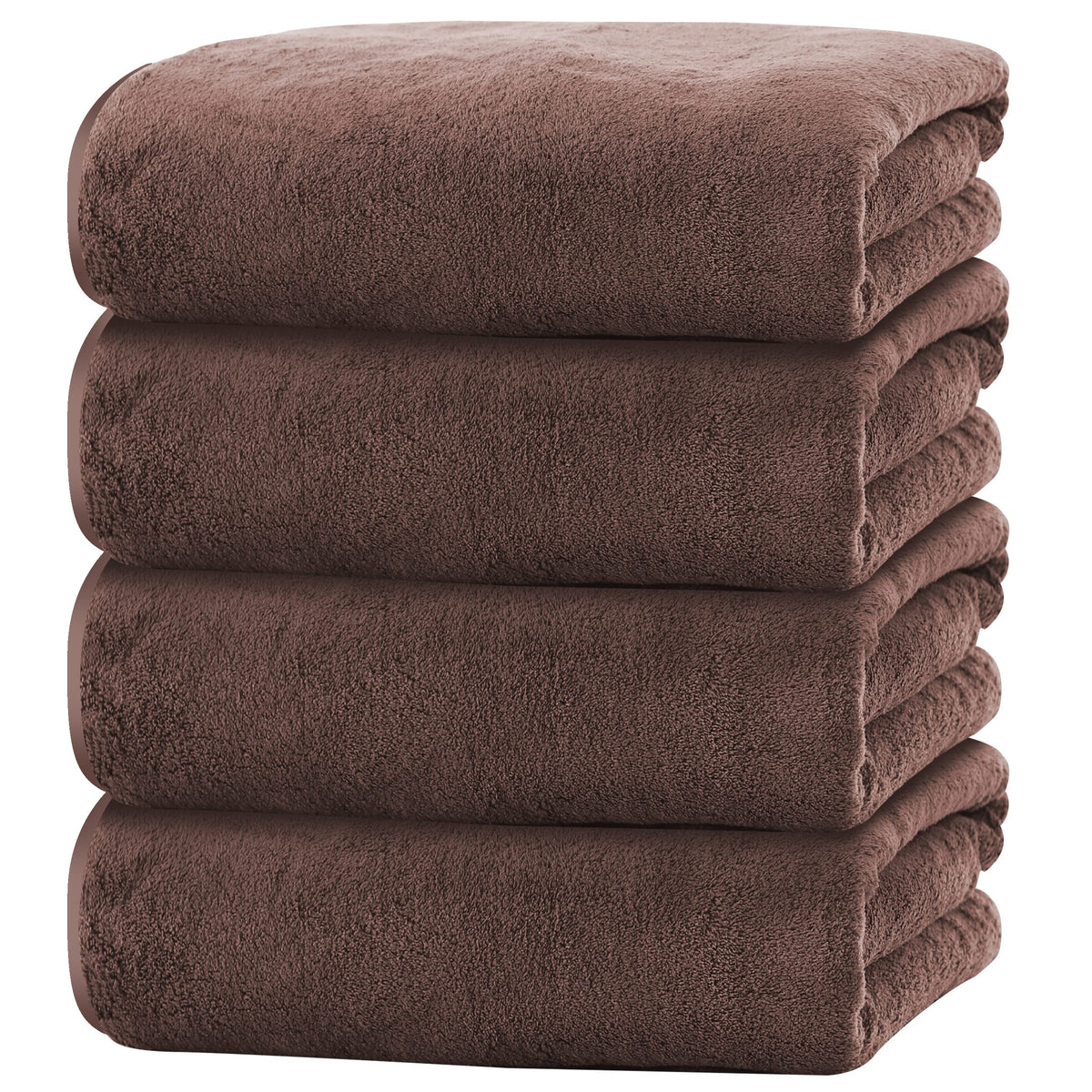 Cosy Family Microfiber 4 Pack Bath Towel Set, Lightweight and Quick Drying, Ultra Soft Highly Absorbent Towels for Bathroom, Gym, Hotel, Beach and Spa (White)