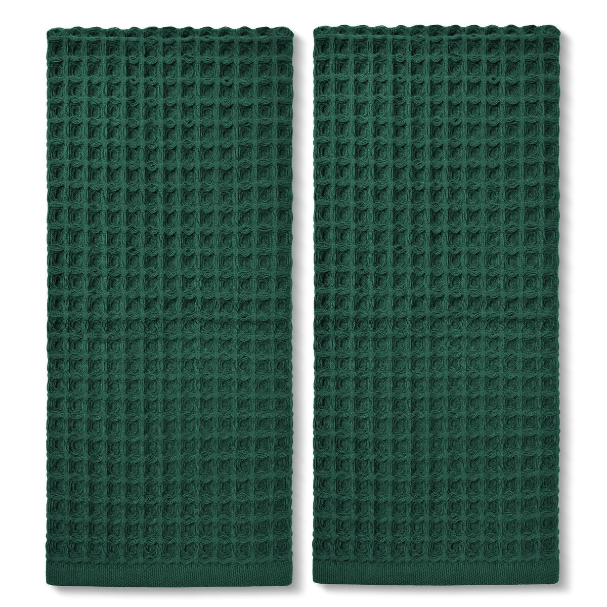 Jacquotha Waffle Hand Towels 2-Piece (Mist White) – Cotton, Quick Dry, Lint Free, 13” x 29”