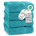 Chakir Turkish Linens 100% Cotton 4-Pack Bath Towels 27x54, Gray