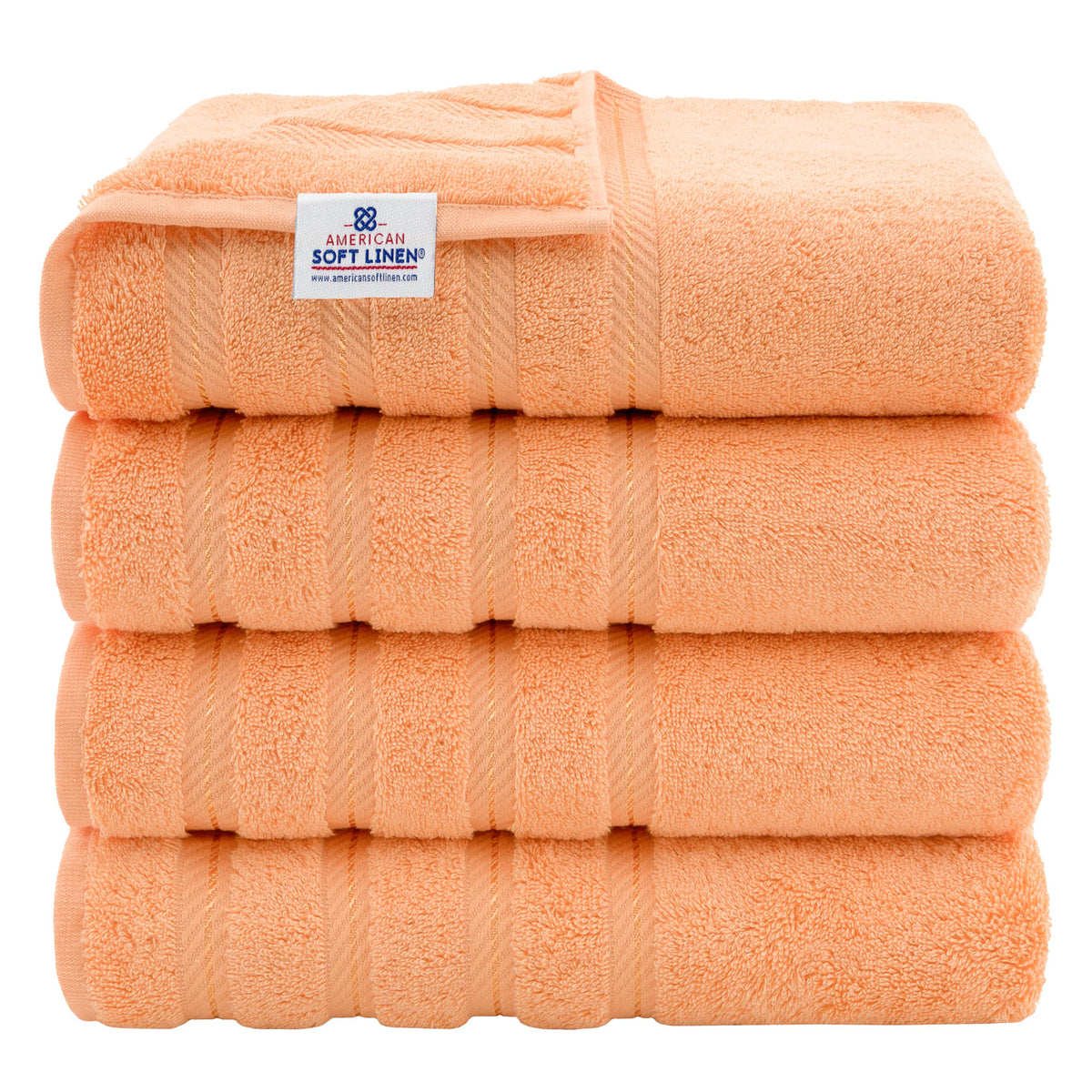 American Soft Linen 100% Cotton Luxury Turkish Towels, 4 PC Bath Towel Set