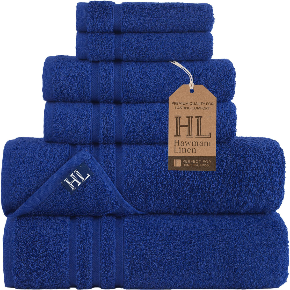 Hawmam Linen White Bath Towels 4 Pack 27 x 54 Inches 100% Turkish Cotton Soft Lightweight and Highly Absorbent Quick Drying Towels, Premium Quality Perfect for Daily Use