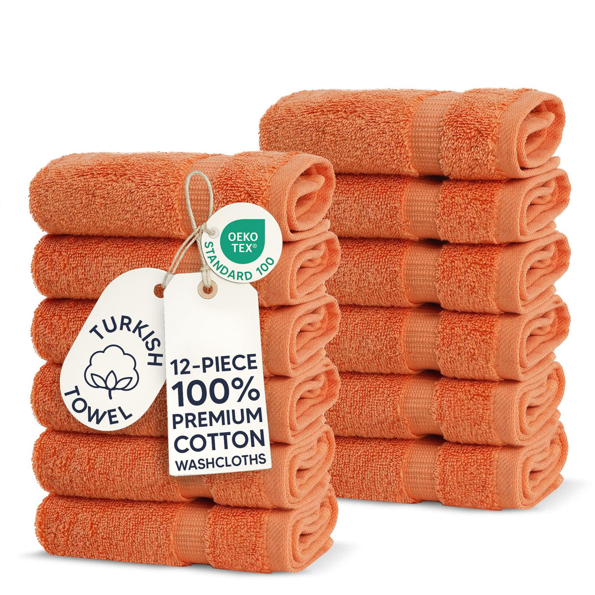 Chakir Turkish Linens 100% Cotton 4-Pack Bath Towels 27x54, Gray