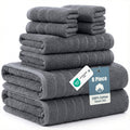 Casa Platino Large Bath Towel Set Absorbent Quick Dry 100% Cotton - White
