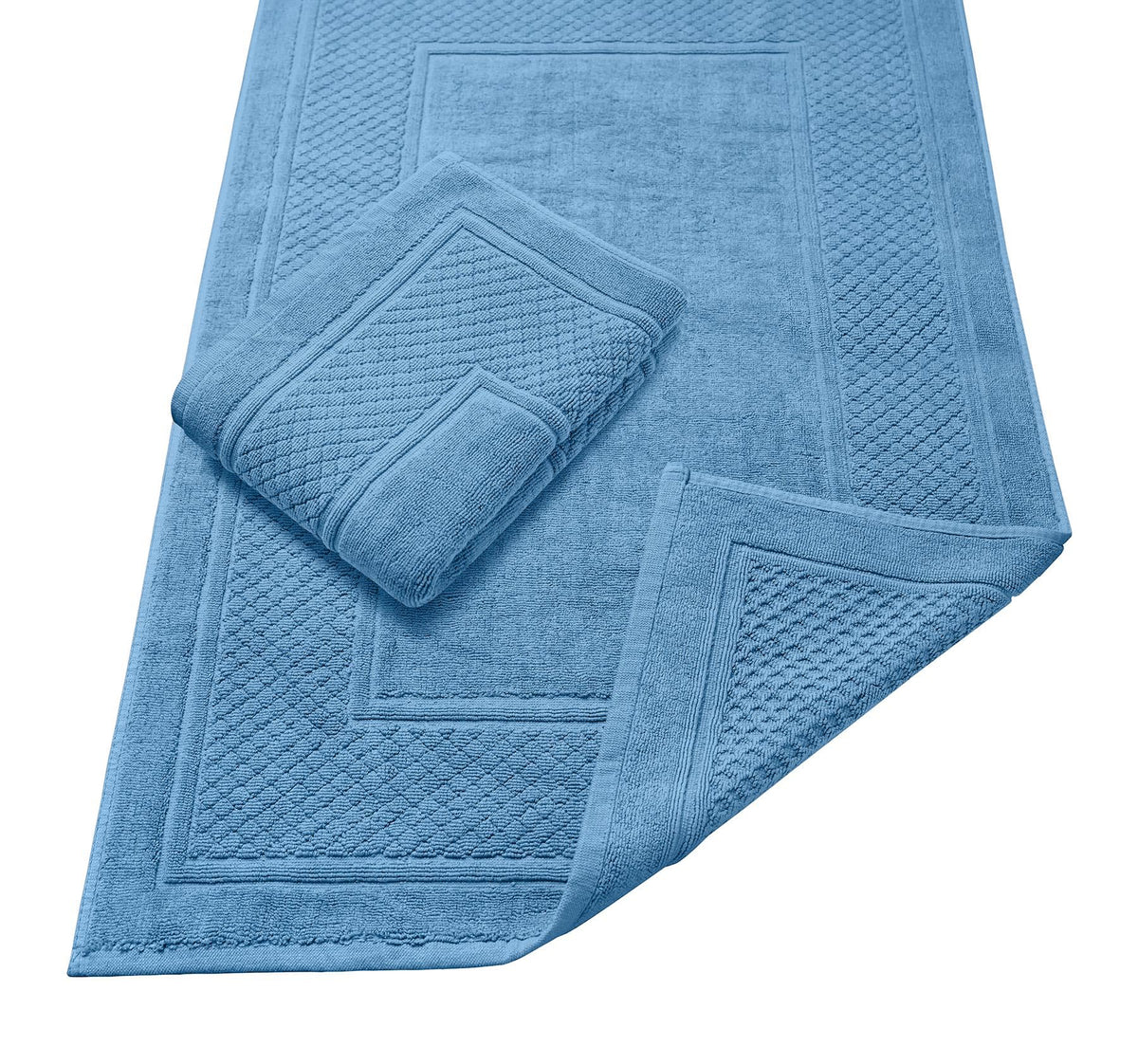 Avalon Towels Beige Bath Mat - 100% Cotton Set of 2 Absorbent Bathmat - Bathroom Mats Quick Dry Bath Mats for Bathrooms (22x34 Inches)