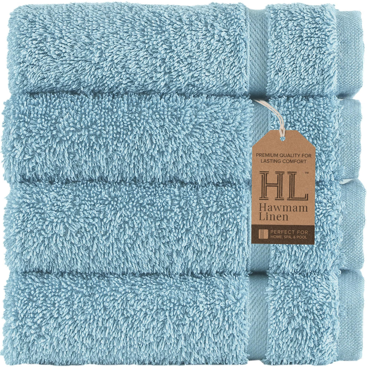 Hawmam Linen White Bath Towels 4 Pack 27 x 54 Inches 100% Turkish Cotton Soft Lightweight and Highly Absorbent Quick Drying Towels, Premium Quality Perfect for Daily Use