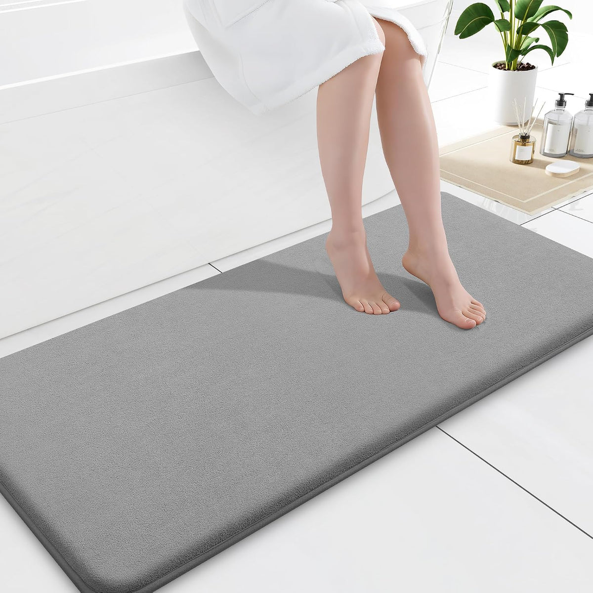 Smiry Memory Foam Bath Mat 30x20, Extra Soft and Absorbent Bathroom Rugs