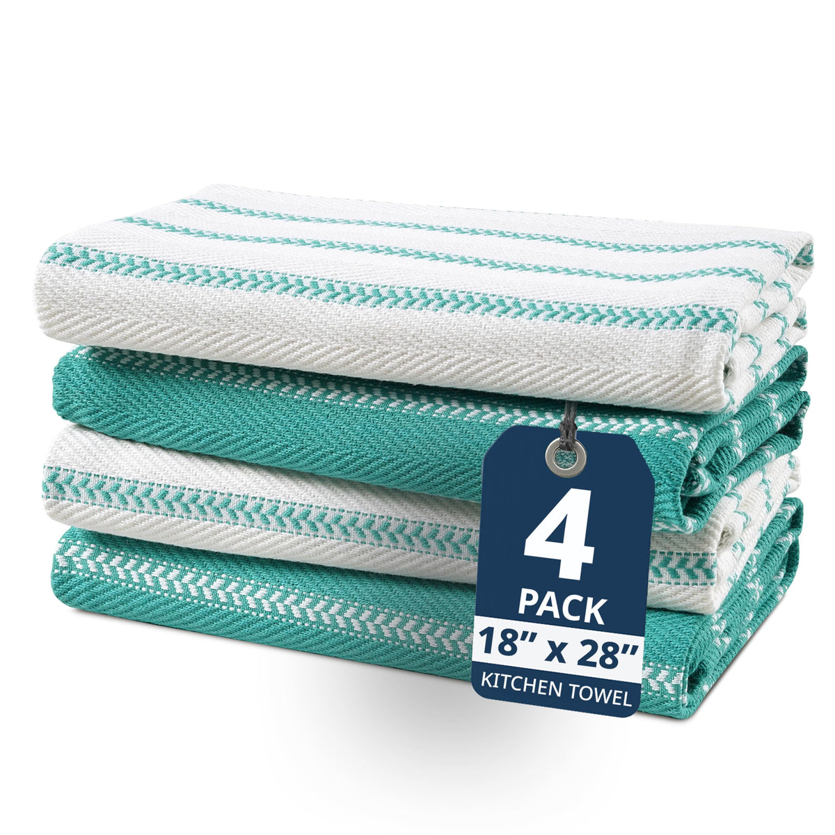 LANE LINEN Dish Towels for Kitchen 100% Cotton Tightly Woven 6 Pack - Olive