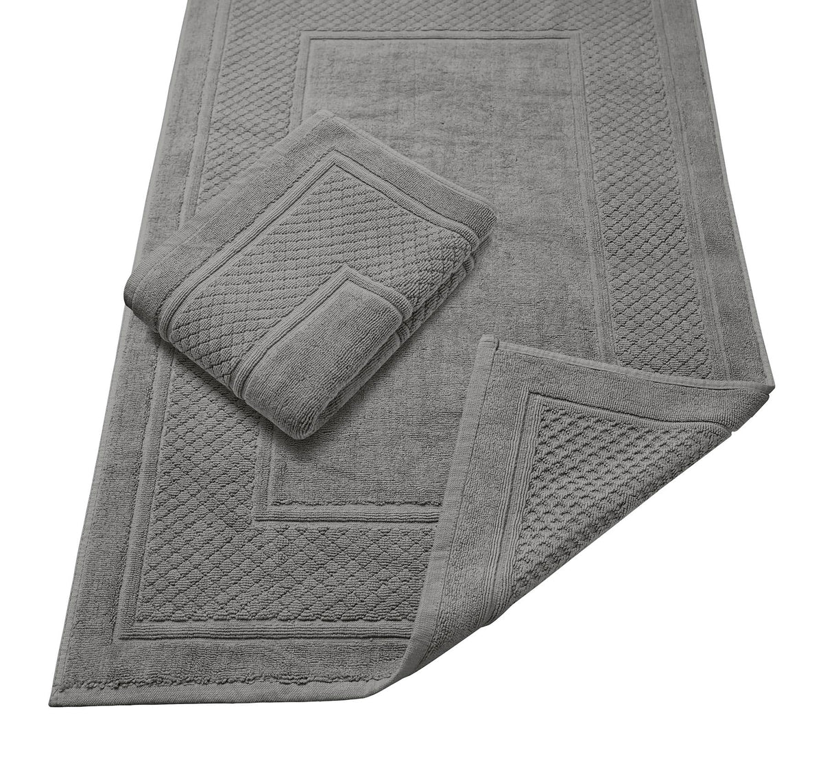 Avalon Towels Beige Bath Mat - 100% Cotton Set of 2 Absorbent Bathmat - Bathroom Mats Quick Dry Bath Mats for Bathrooms (22x34 Inches)