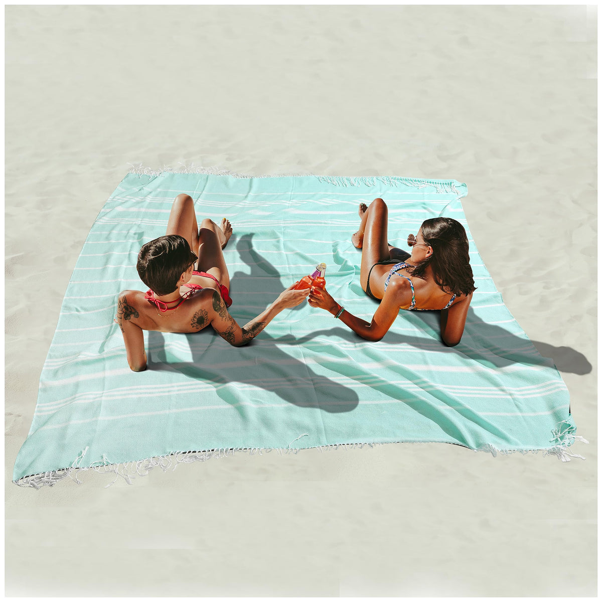Turkish Beach Towels Vacation Essentials Quick Dry Sand Free Soft Absorbent Adult Oversized Bath Pool Swim Long Towel Lightweight Thin Fast Drying Over The Chair Towel Sand Repellent Anti Yellow