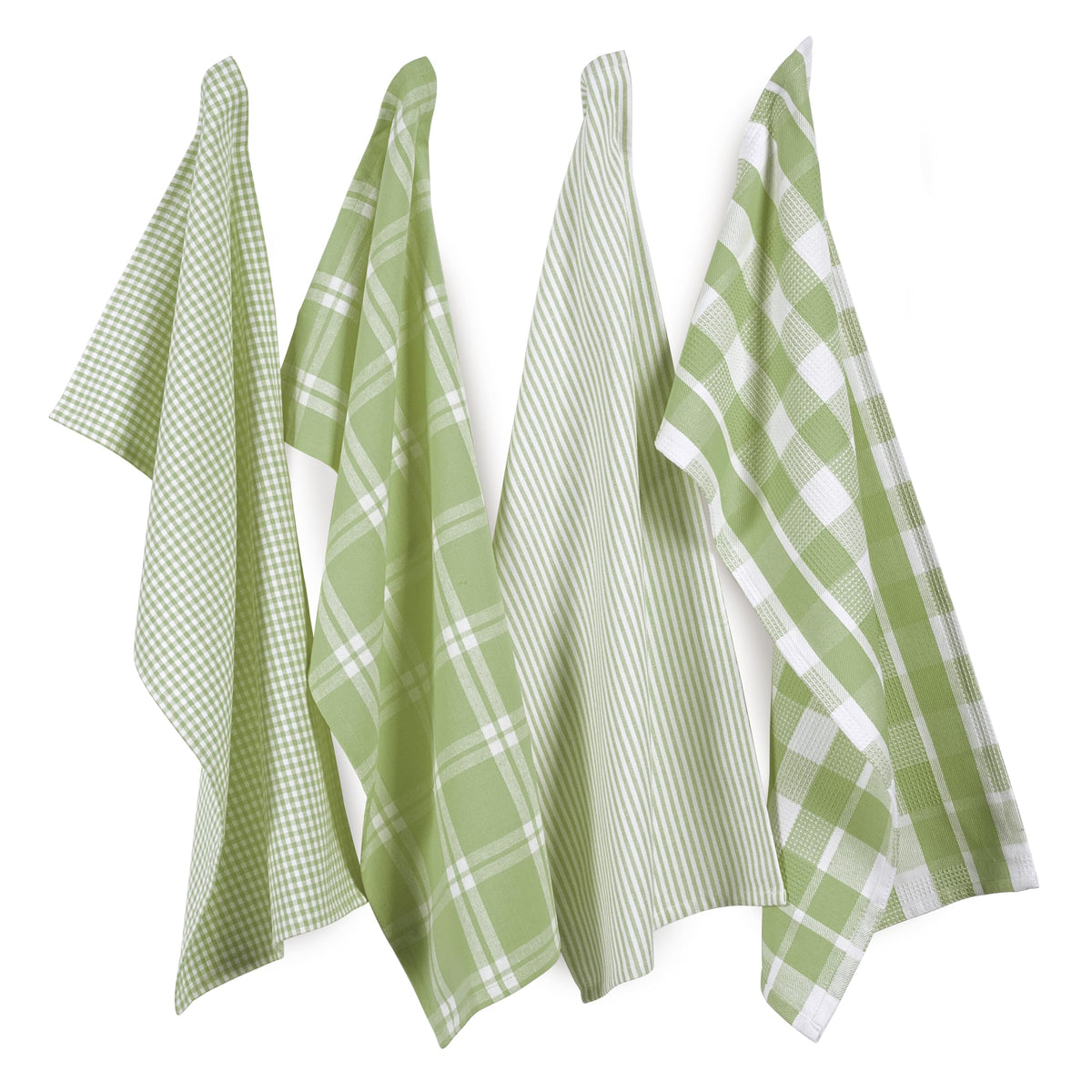 LANE LINEN Dish Towels for Kitchen 100% Cotton Tightly Woven 6 Pack - Olive