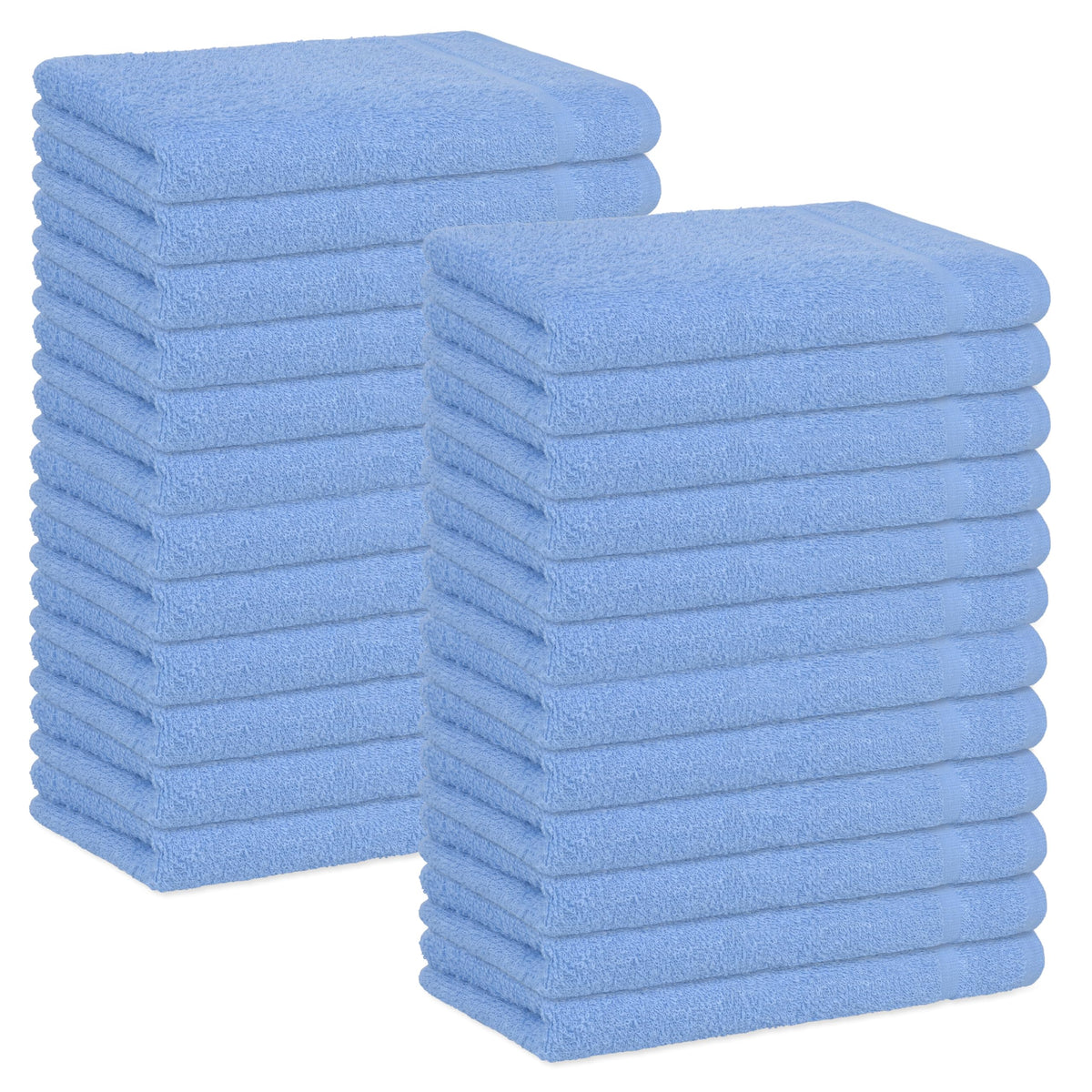 Basic Hand Towels 16x26 Inches – Pack of 12 – White Color – Soft and Absorbent Multipurpose Cotton Towels for Bathroom, Spa, Gym, Salon, Hotel, and Everyday Use