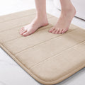 Yimobra Memory Foam Bath Mat, Super Soft Absorbent Bathroom Rug Non Slip, Quick Dry, Machine Washable Floor Carpet for Tub Shower, Home Decor Accessories, 24x17, Grey