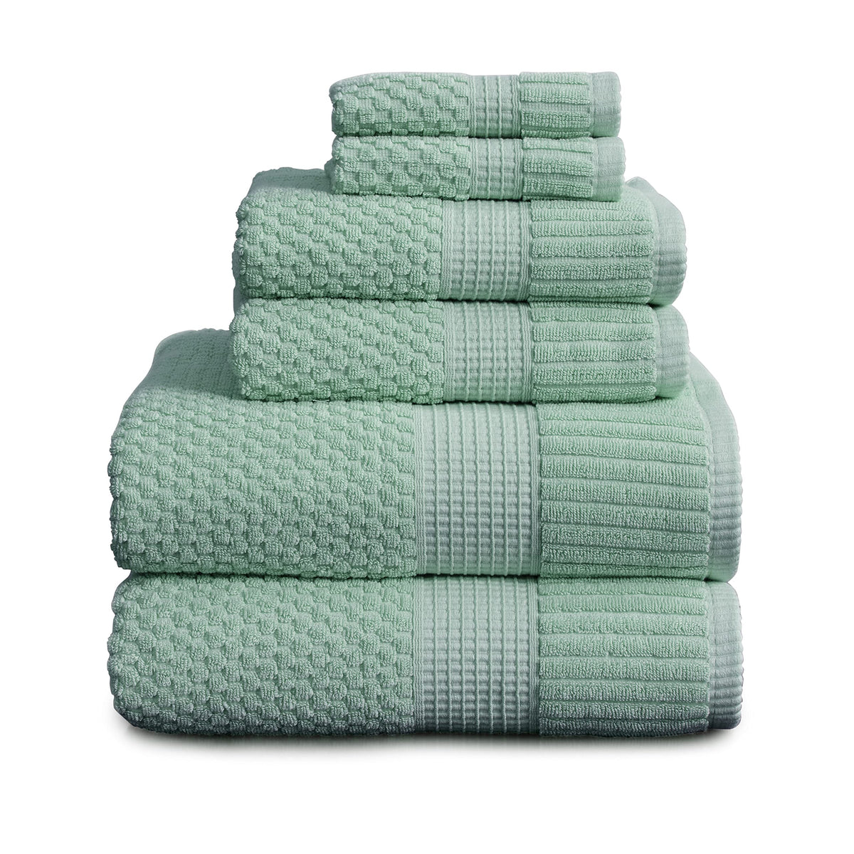 NY Loft 100% Cotton 6-Piece Bath Towel Set | Pink | Oeko-TEX | Quick-Dry