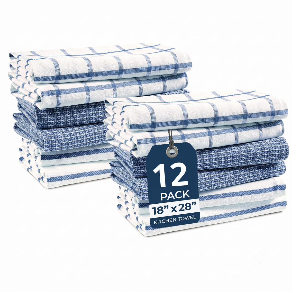 LANE LINEN Dish Towels for Kitchen 100% Cotton Tightly Woven 6 Pack - Olive