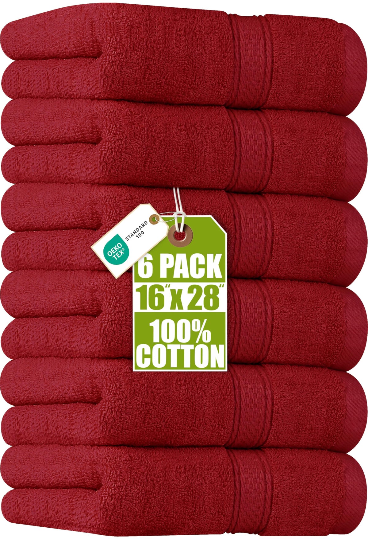 Utopia Towels 6 Pack Premium Hand Towels, 16x28 in, 600 GSM Cotton, Grey