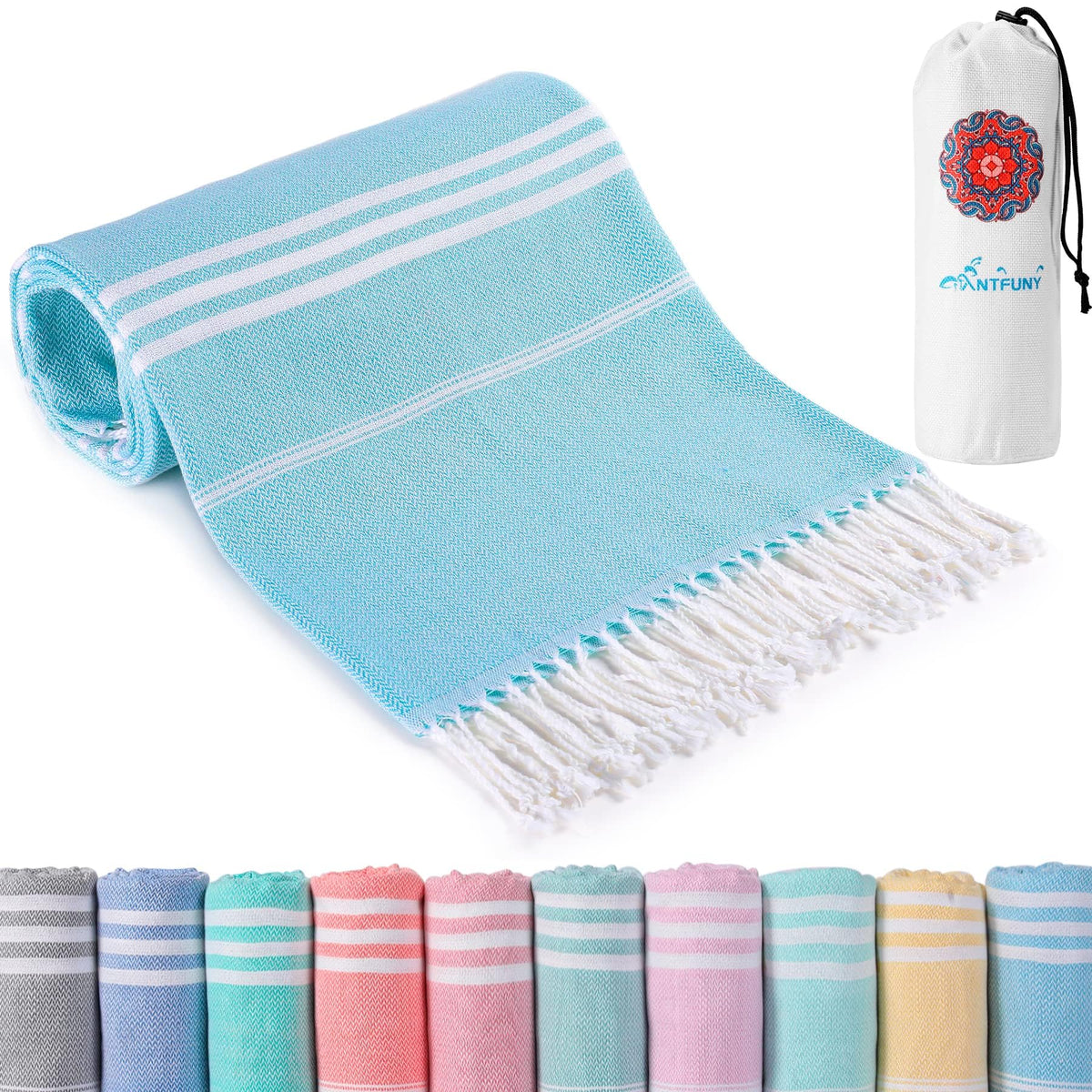 Turkish Beach Towels Vacation Essentials Quick Dry Sand Free Soft Absorbent Adult Oversized Bath Pool Swim Long Towel Lightweight Thin Fast Drying Over The Chair Towel Sand Repellent Anti Yellow