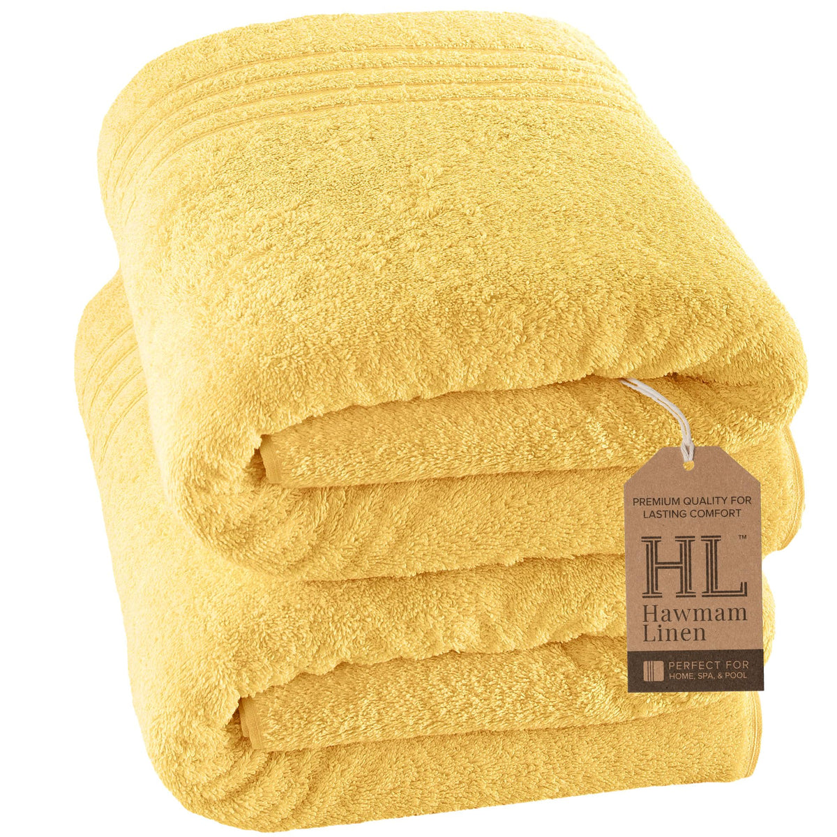 Hawmam Linen White Bath Towels 4 Pack 27 x 54 Inches 100% Turkish Cotton Soft Lightweight and Highly Absorbent Quick Drying Towels, Premium Quality Perfect for Daily Use