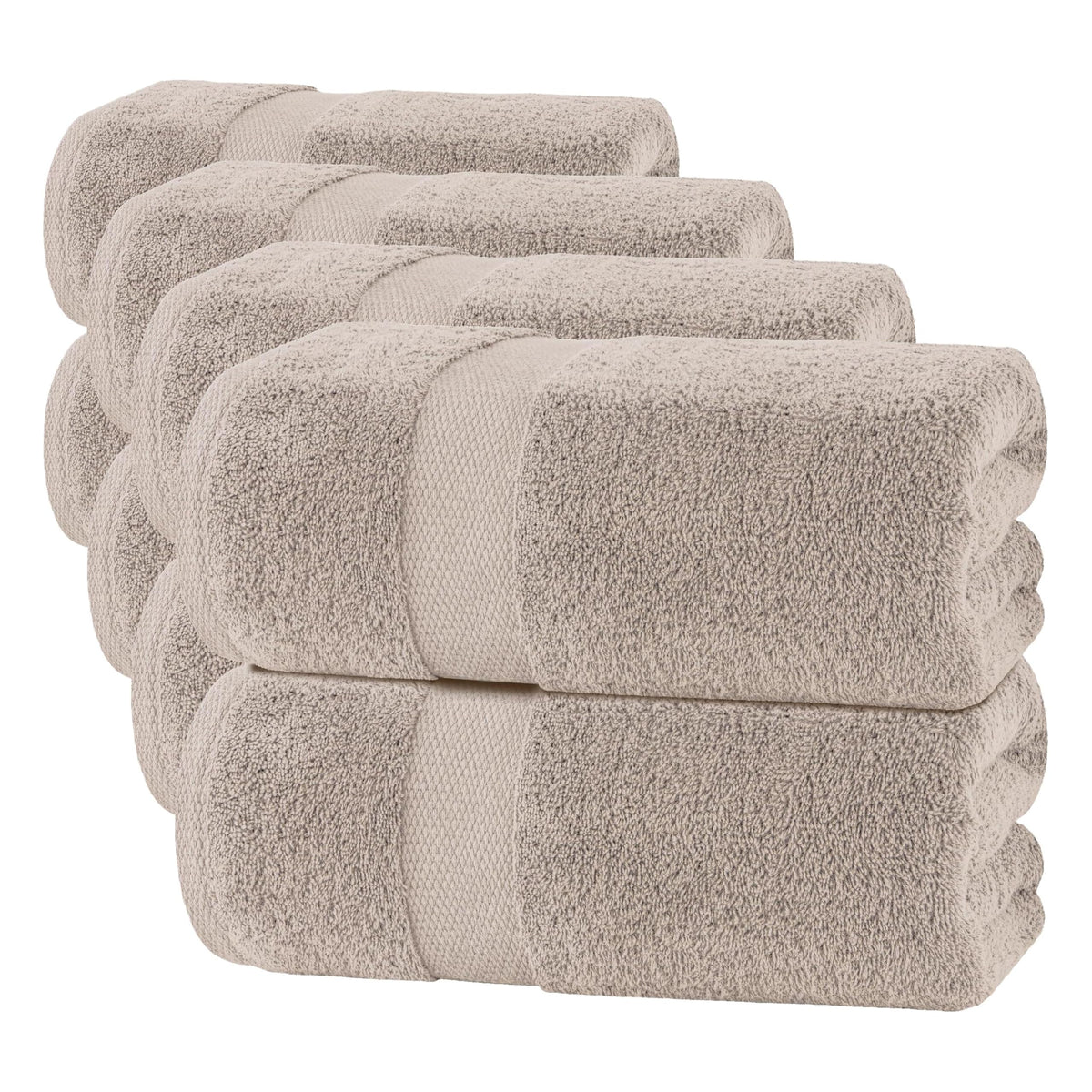 Wealuxe White Bath Towels Set of 4 — 27 x 54 Inch, 100% Ring Spun Cotton 650GSM, Extra Absorbent, Soft White Towels for Bathroom, Shower, Hotel, Spa