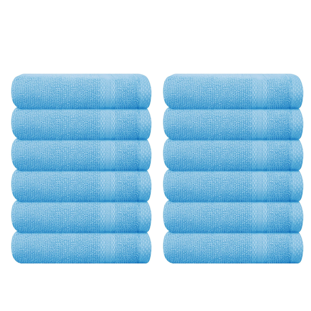 GLAMBURG Ultra Soft 8-Piece Towel Set - 100% Pure Ringspun Cotton, Contains 2 Oversized Bath Towels 27x54, 2 Hand Towels 16x28, 4 Wash Cloths 13x13 - Ideal for Everyday use, Hotel & Spa - Navy Blue