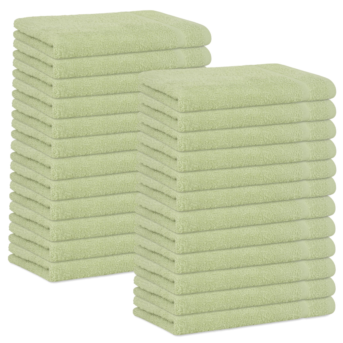 Basic Hand Towels 16x26 Inches – Pack of 12 – White Color – Soft and Absorbent Multipurpose Cotton Towels for Bathroom, Spa, Gym, Salon, Hotel, and Everyday Use