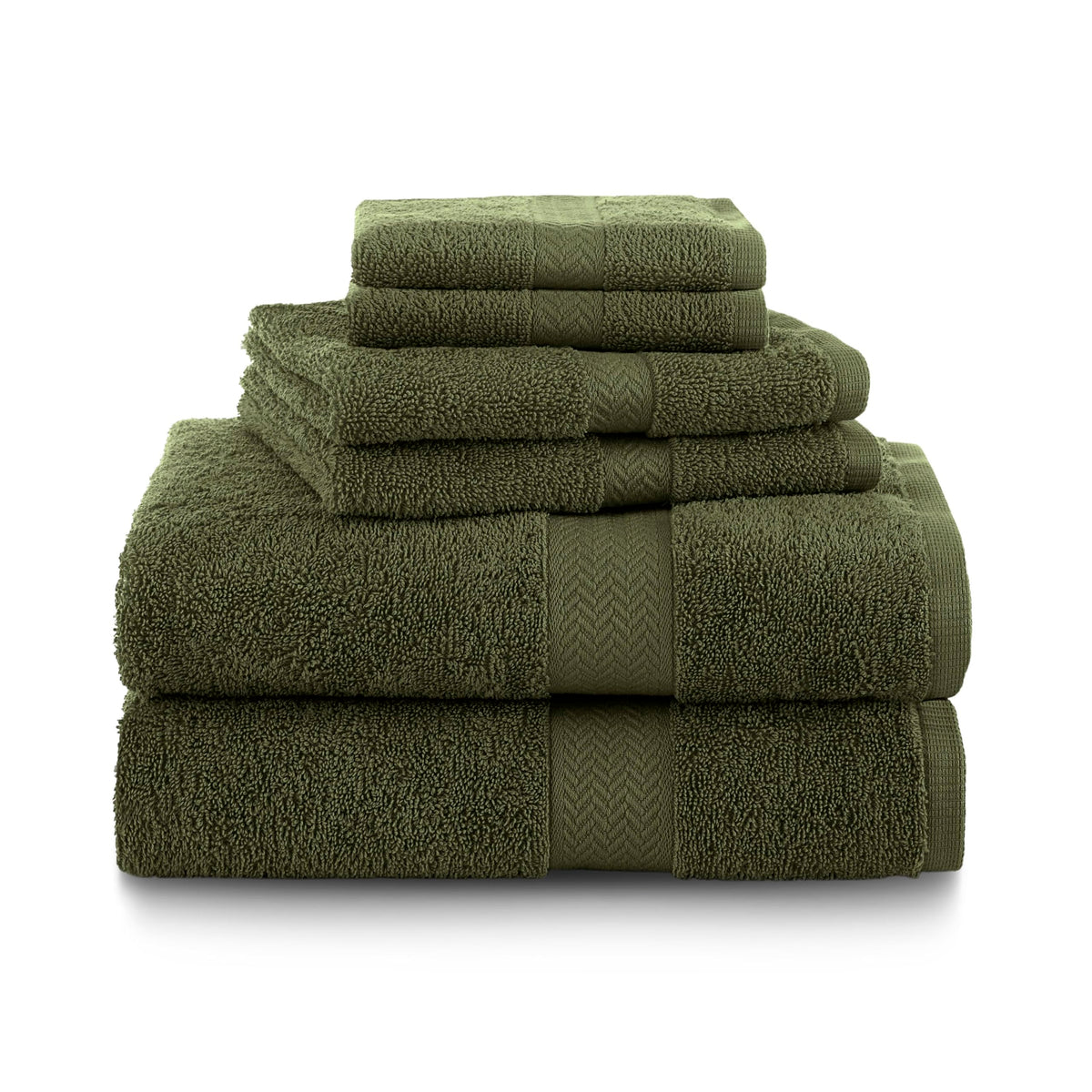 Martex 6-Piece 100% Ringspun Cotton Towel Set, Heather Blue