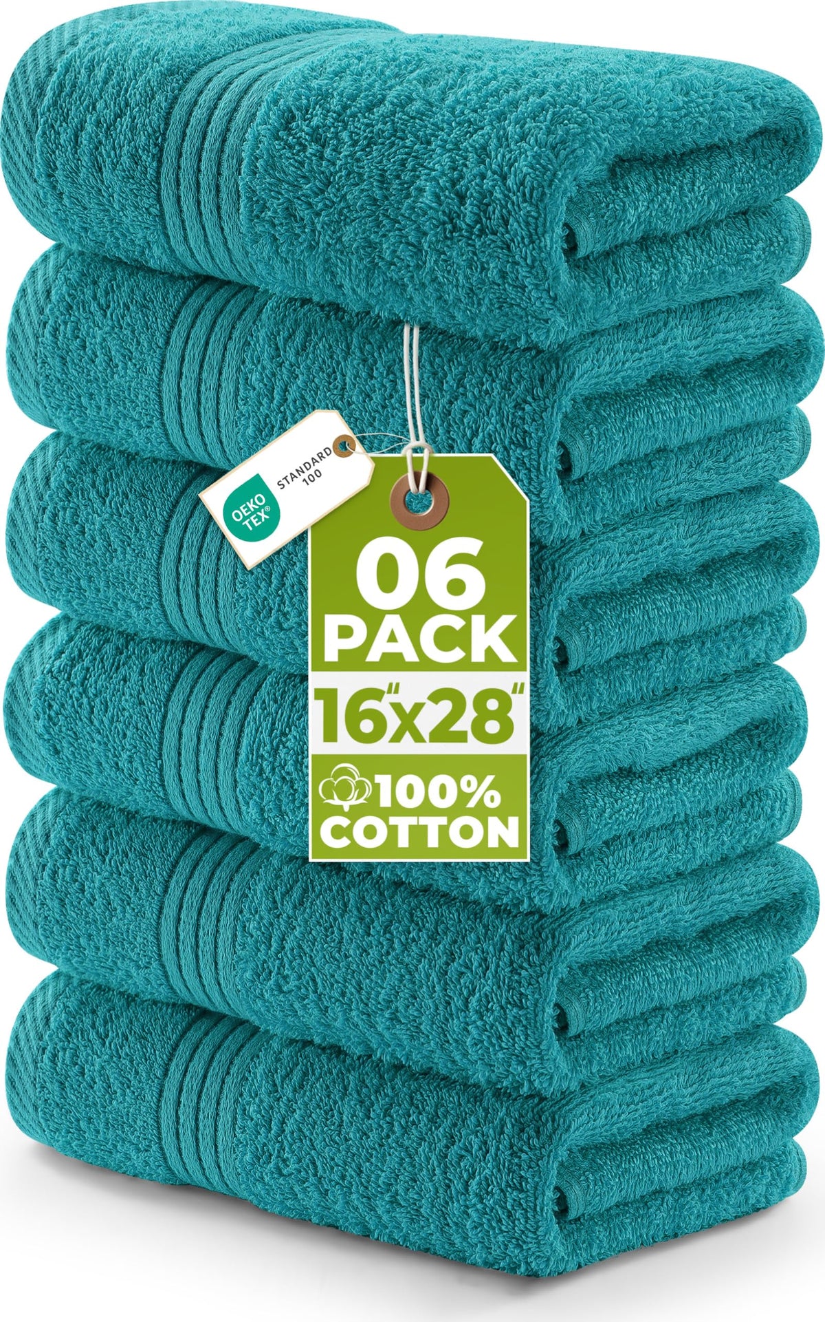 Utopia Towels 6 Piece Hand Towels Set, 16x28 in, 100% Cotton, Navy