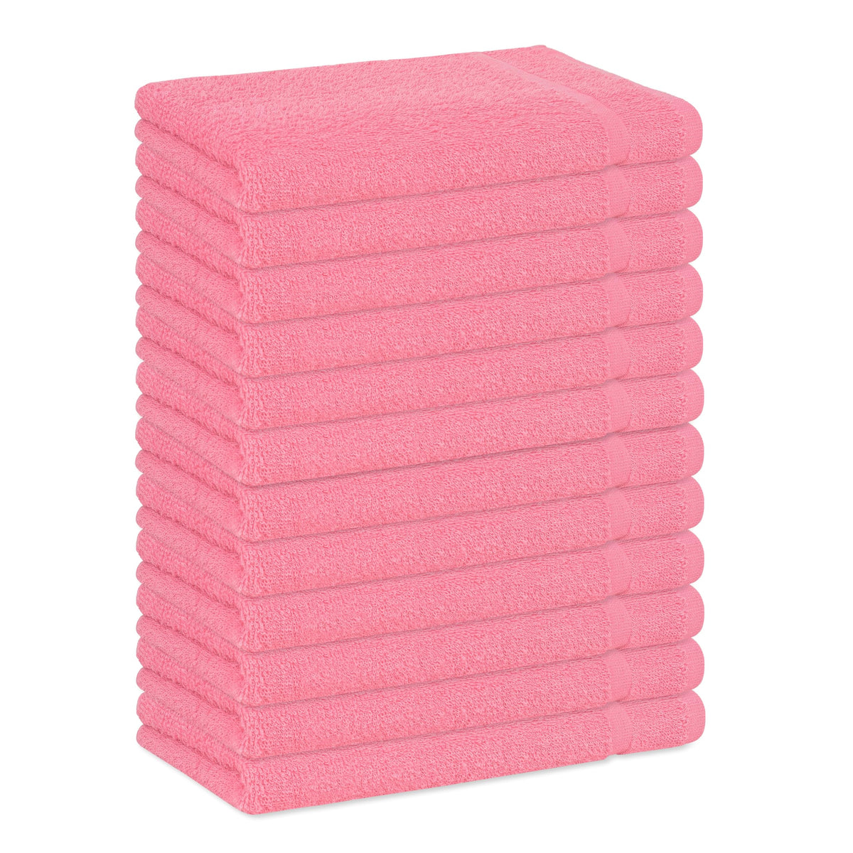 Basic Hand Towels 16x26 Inches – Pack of 12 – White Color – Soft and Absorbent Multipurpose Cotton Towels for Bathroom, Spa, Gym, Salon, Hotel, and Everyday Use