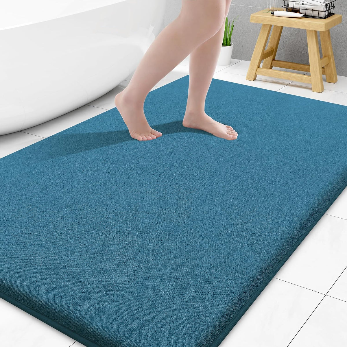 Smiry Memory Foam Bath Mat 30x20, Extra Soft and Absorbent Bathroom Rugs