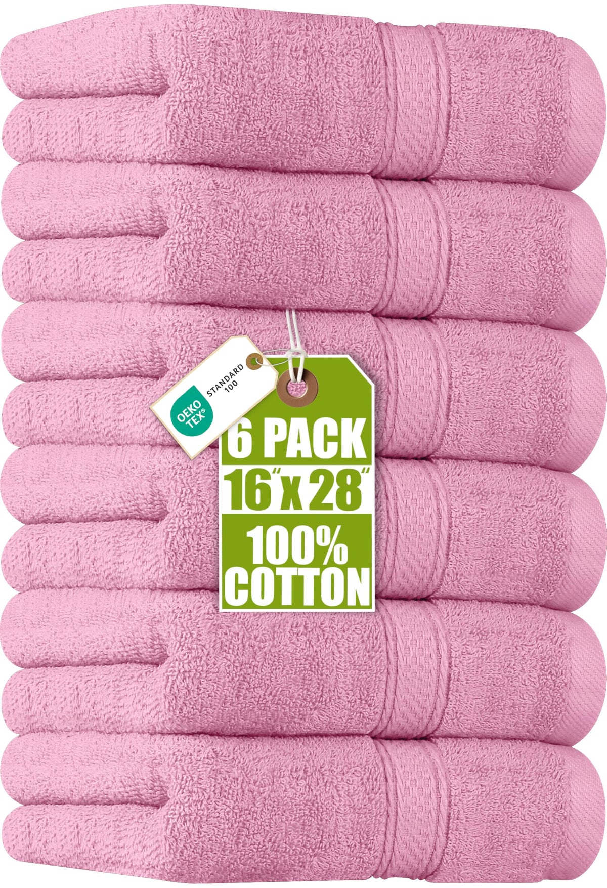 Utopia Towels 6 Pack Premium Hand Towels, 16x28 in, 600 GSM Cotton, Grey