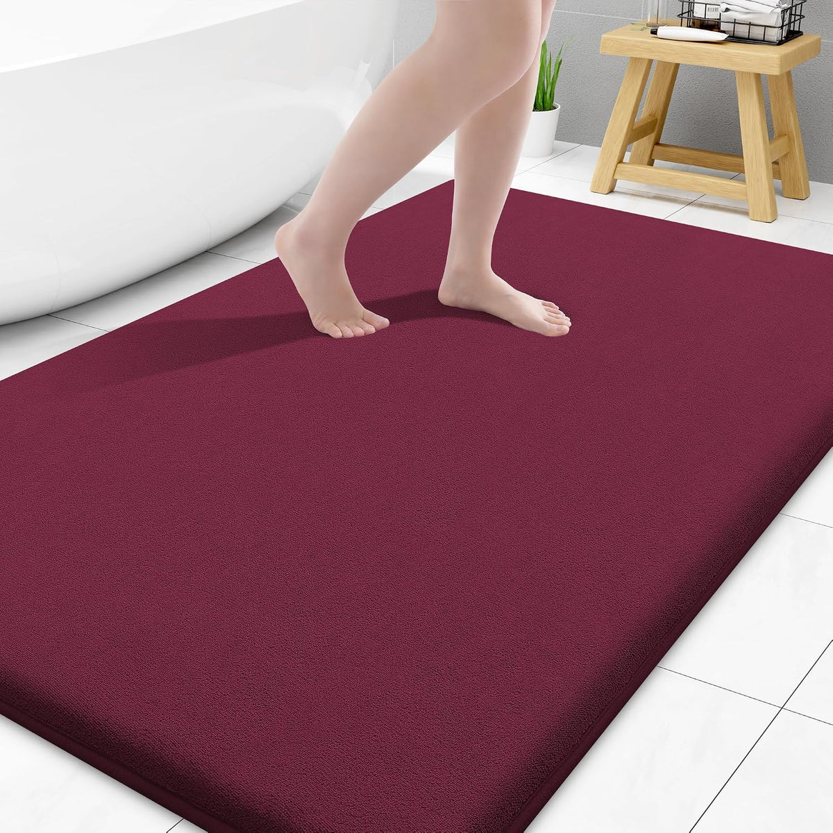 Smiry Memory Foam Bath Mat 30x20, Extra Soft and Absorbent Bathroom Rugs