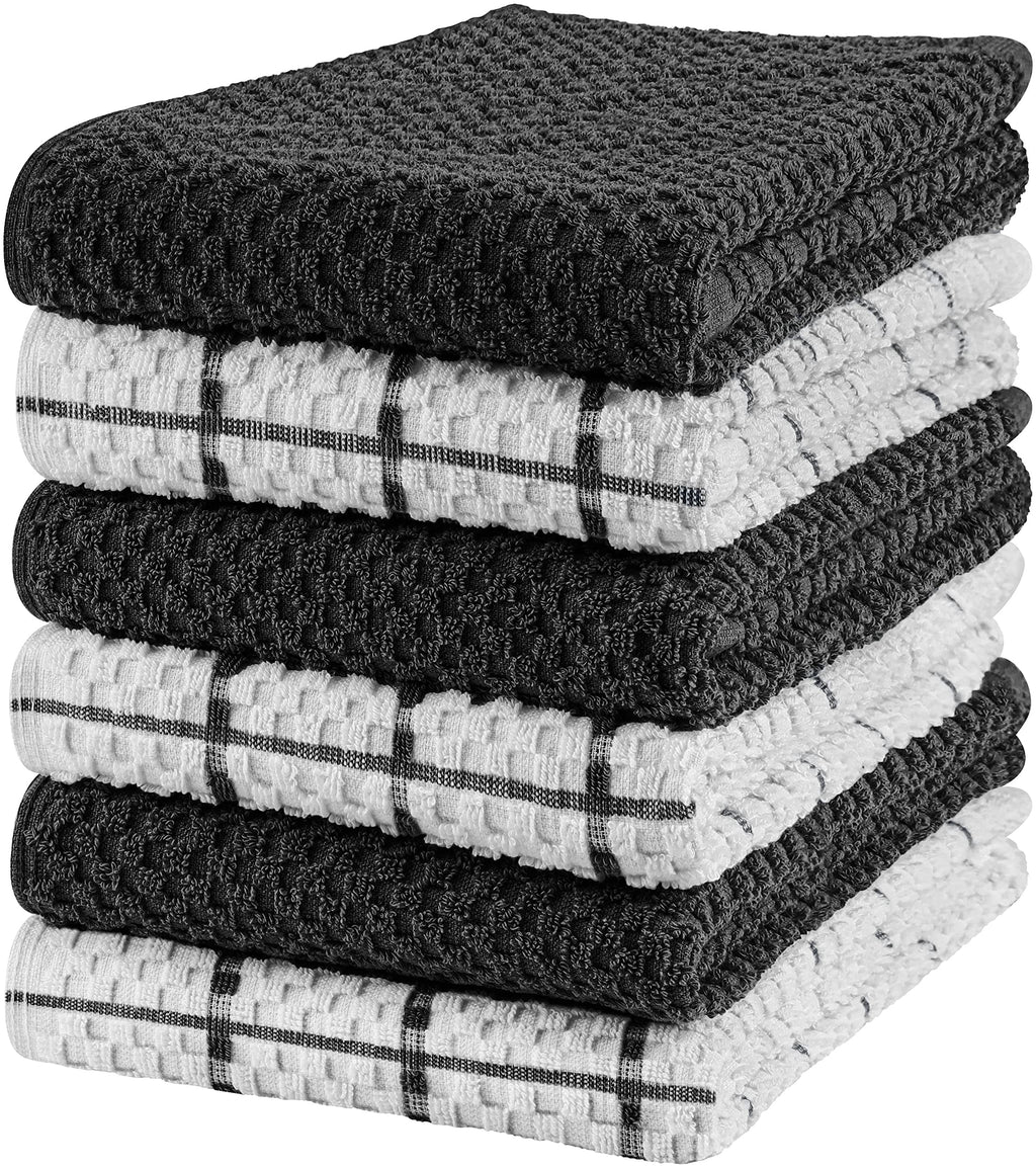 Utopia Kitchen Towels 12 Pack 15x25 Inch 100% Cotton Popcorn Terry